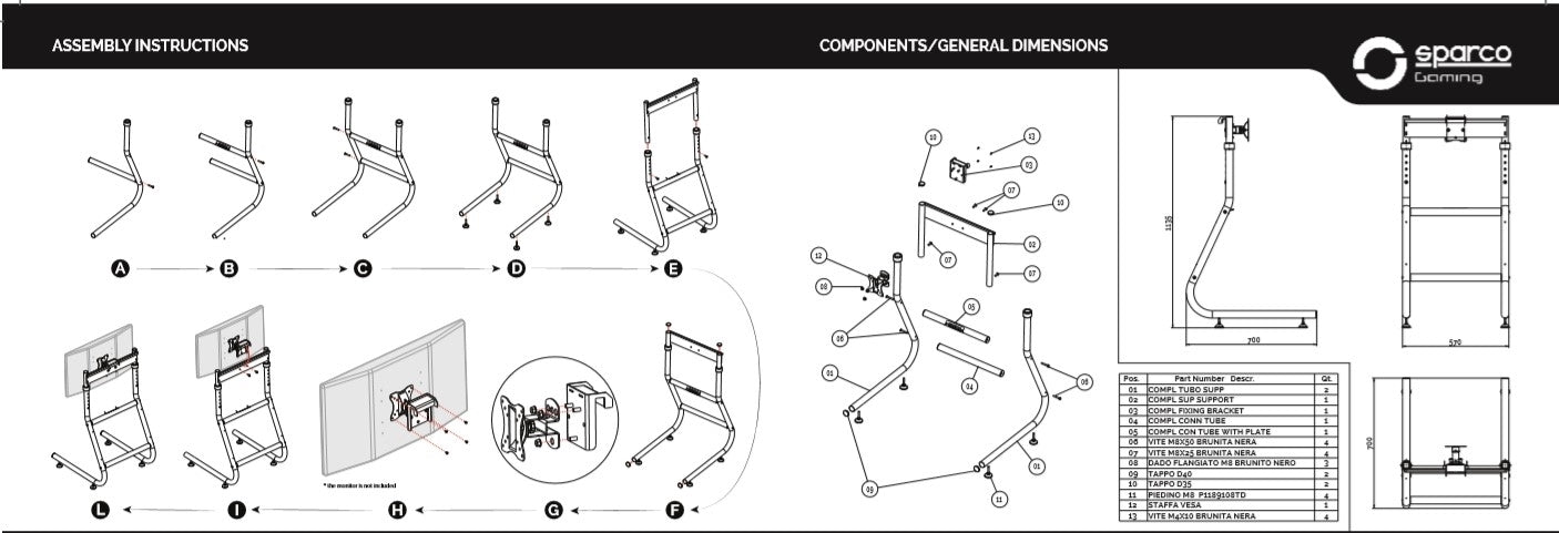 Sparco Monitor Stand
