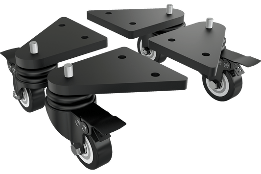 Trak Racer Caster Wheels with Brake & Mounting Brackets
