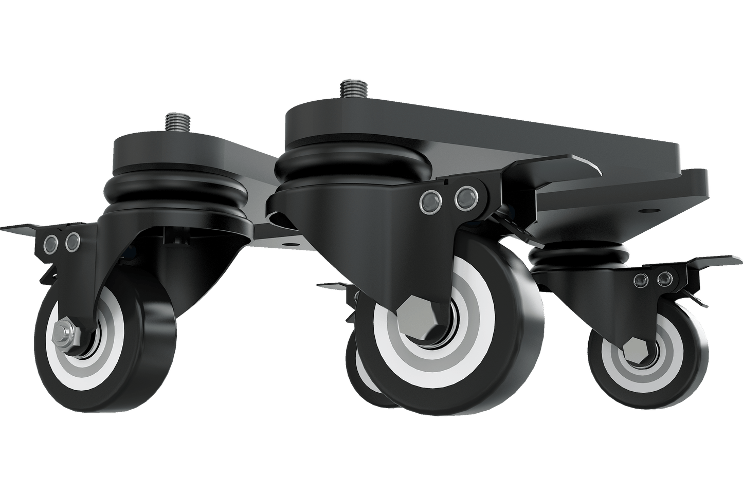 Trak Racer Caster Wheels with Brake & Mounting Brackets