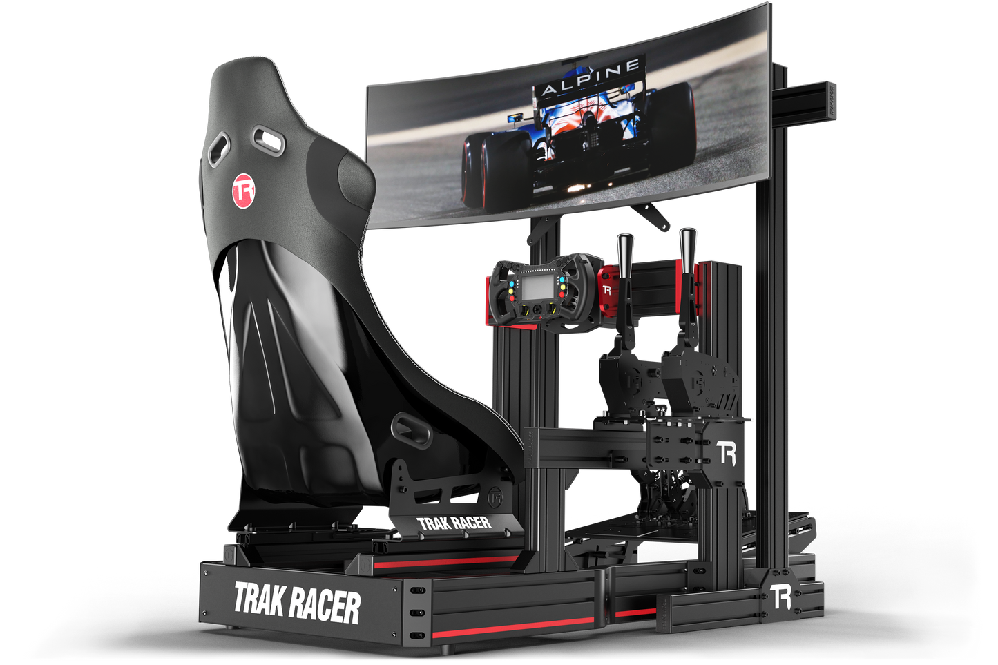 Trak Racer Freestanding Single Monitor Stand - up to 80" Display