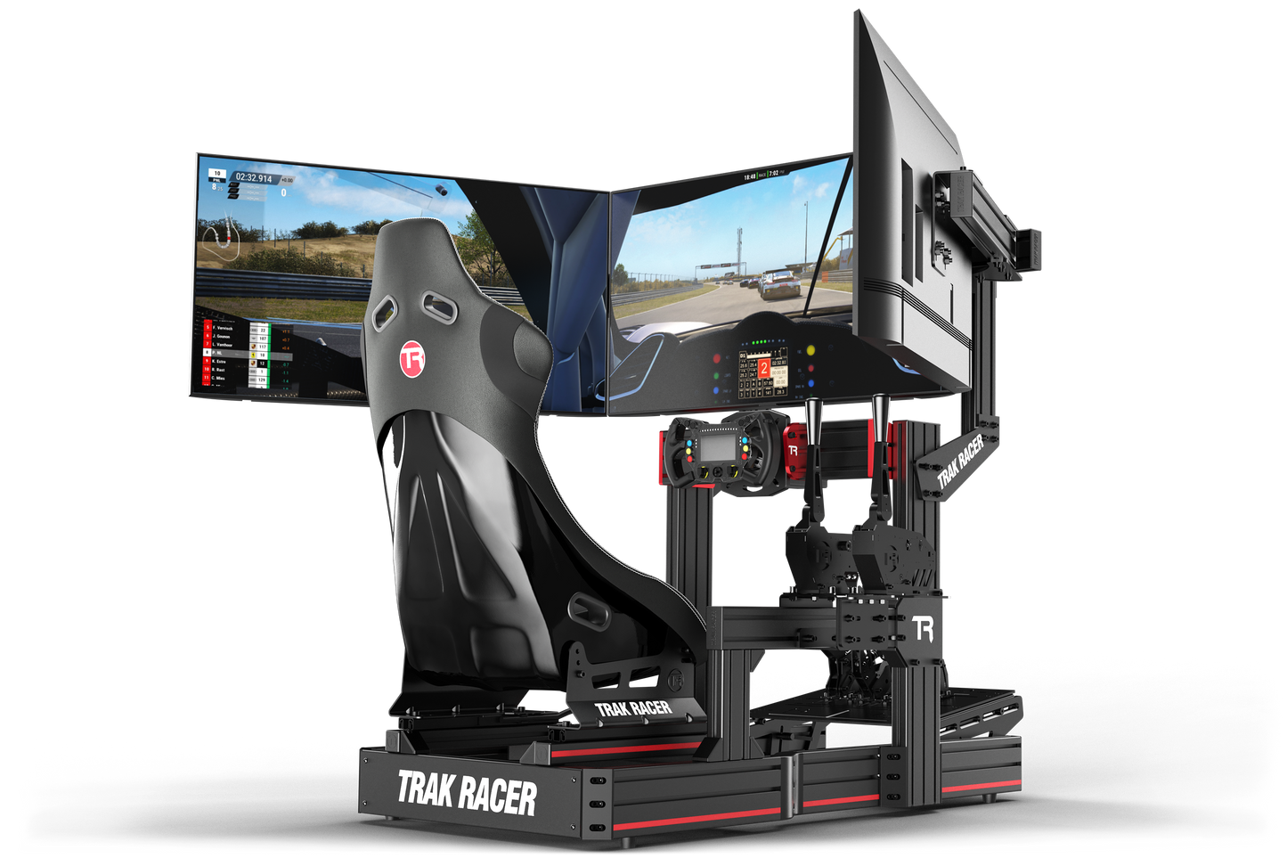 Trak Racer Cockpit-Mounted Triple Monitor Mount - up to 45" Displays