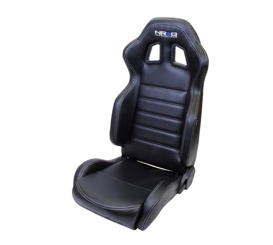 NRG Reclinable Racing Seat White Stitching