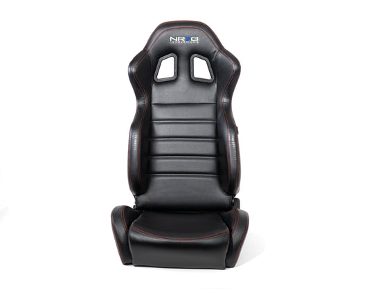 NRG Reclinable Racing Seat Red Stitching