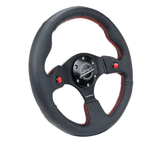 NRG Dual Button Steering Wheel Leather