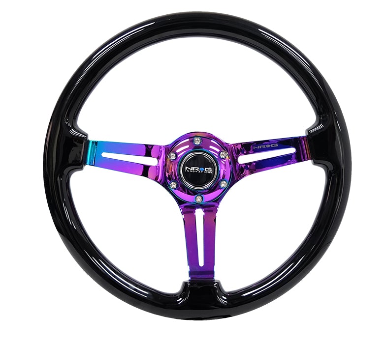NRG 350Mm 3" Deep Dish With Slits Wood Grain