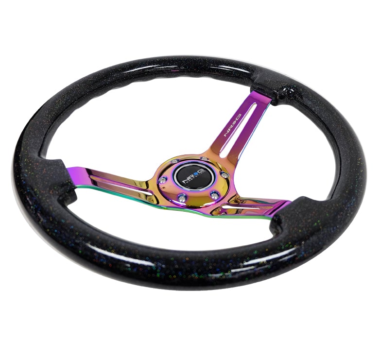 NRG 350Mm 3" Deep Dish With Slits Wood Grain