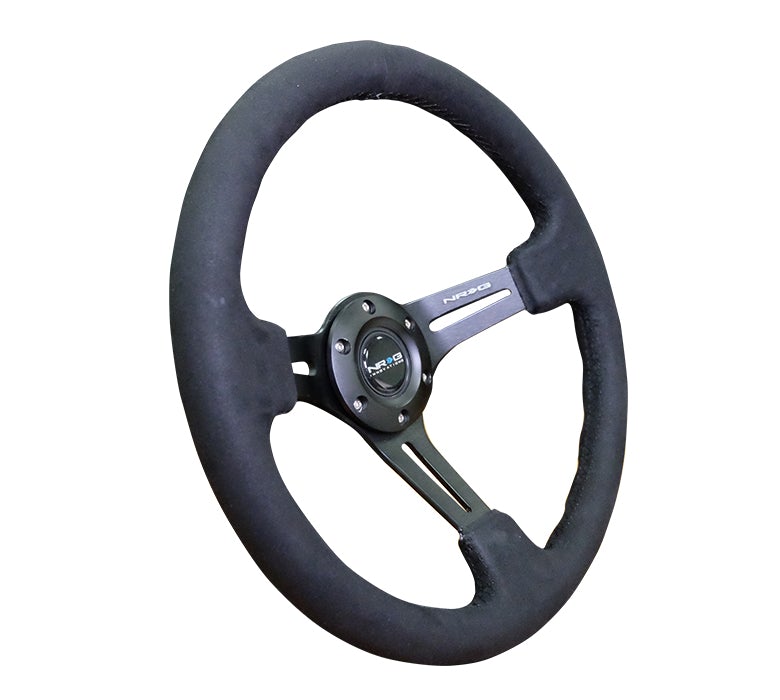 NRG 350Mm 3" Deep Dish With Slits Alcantara