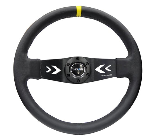 NRG 350Mm Two Spoke Steering Wheel Leather