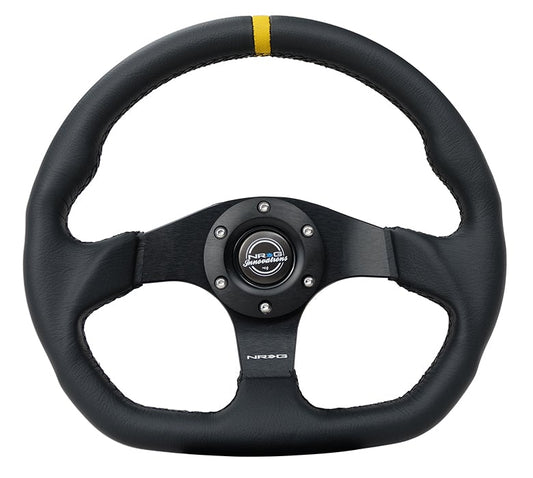 NRG Flat Bottom Steering Wheel Leather