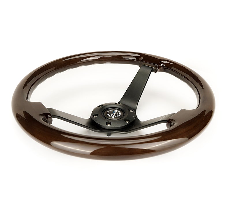 NRG 350Mm 3" Deep Dish Wood Grain Steering Wheel