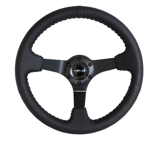 NRG 350Mm Deep Dish Steering Wheel Leather