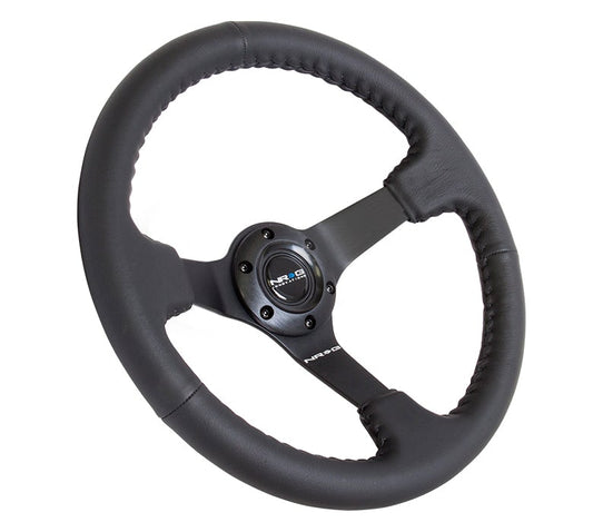 NRG 350Mm Deep Dish Steering Wheel Leather