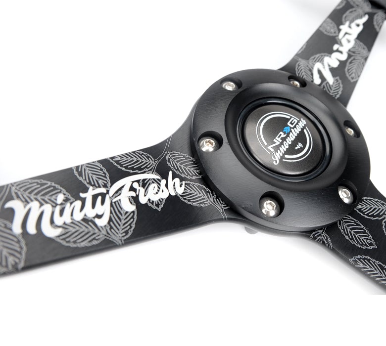 NRG 350Mm Flat Steering Wheel Leather