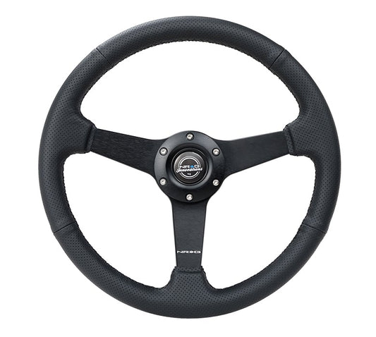 NRG 350Mm Flat Steering Wheel Leather
