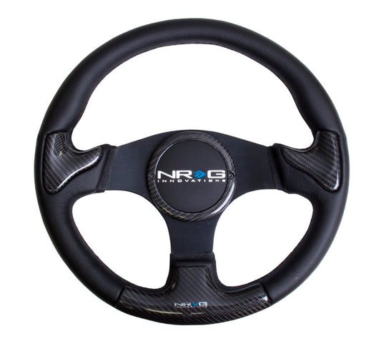 NRG Carbon Fiber Steering Wheel 350Mm Rubber Horn