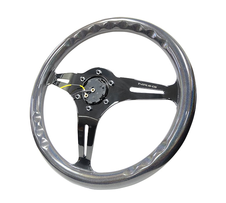 NRG 350Mm 1.5" Deep Dish Wood Grain Steering Wheel