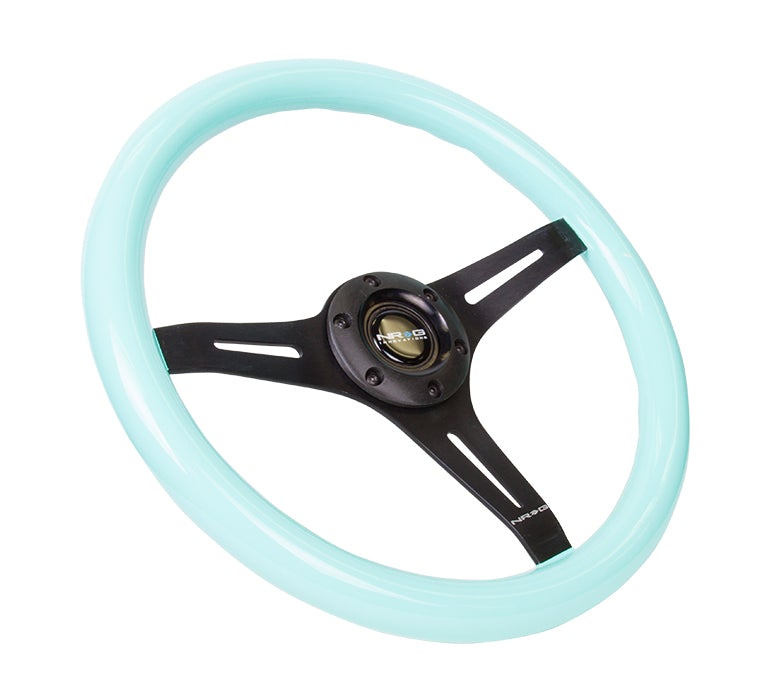 NRG 350Mm 1.5" Deep Dish Wood Grain Steering Wheel