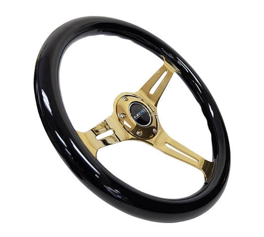 NRG 350Mm 1.5" Deep Dish Wood Grain Steering Wheel