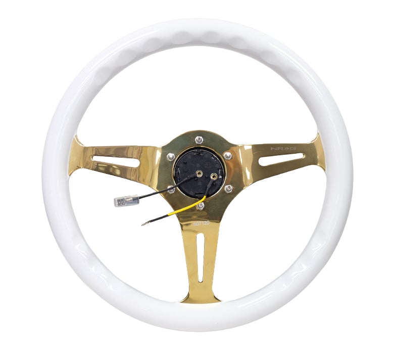 NRG 350Mm 1.5" Deep Dish Wood Grain Steering Wheel