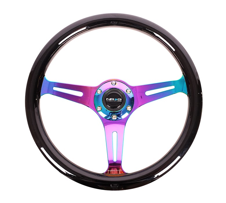 NRG 350Mm 1.5" Deep Dish Wood Grain Steering Wheel