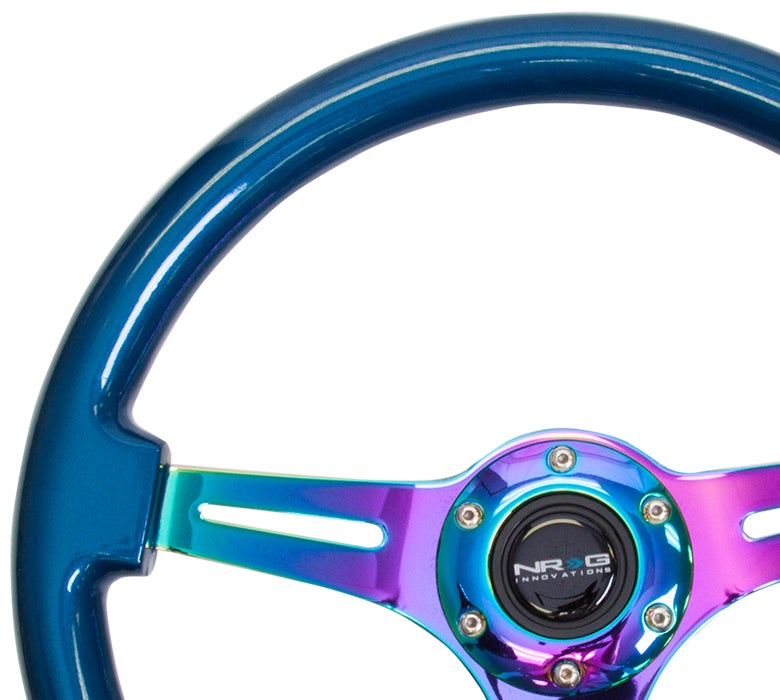NRG 350Mm 1.5" Deep Dish Wood Grain Steering Wheel