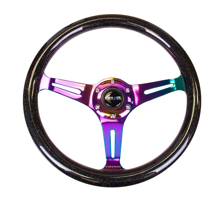 NRG 350Mm 1.5" Deep Dish Wood Grain Steering Wheel
