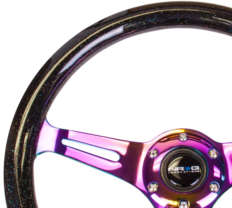 NRG 350Mm 1.5" Deep Dish Wood Grain Steering Wheel