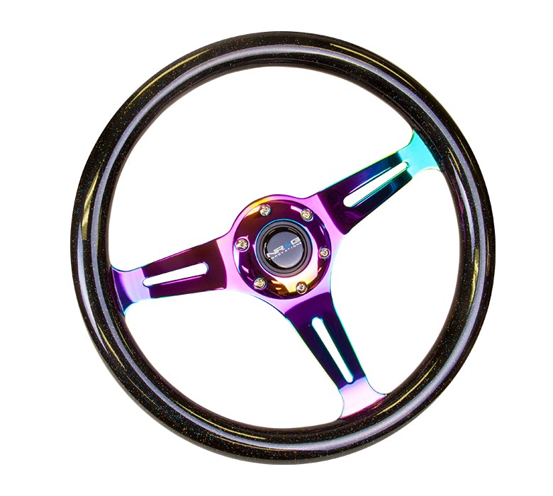 NRG 350Mm 1.5" Deep Dish Wood Grain Steering Wheel
