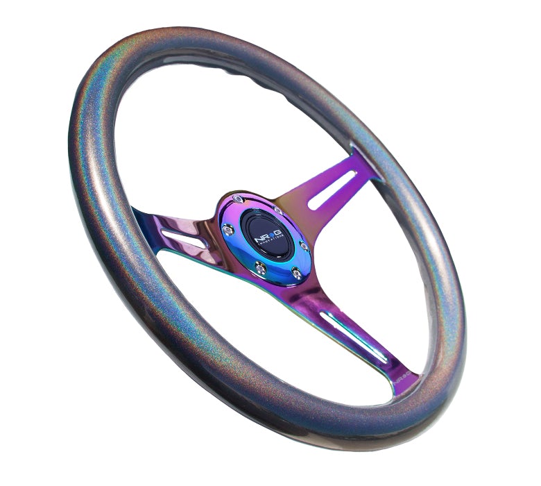 NRG 350Mm 1.5" Deep Dish Wood Grain Steering Wheel