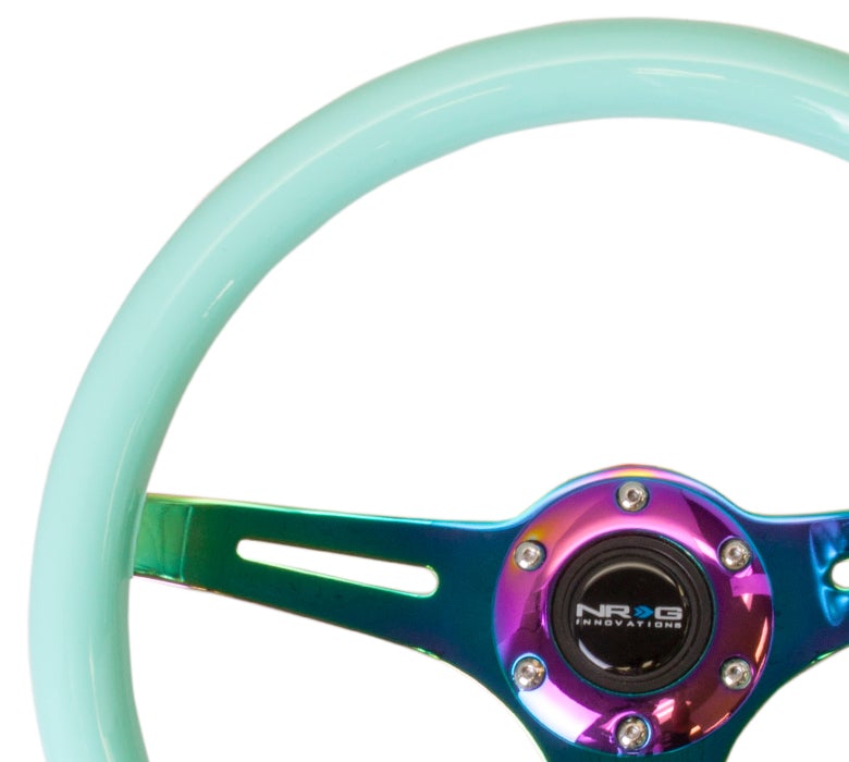 NRG 350Mm 1.5" Deep Dish Wood Grain Steering Wheel