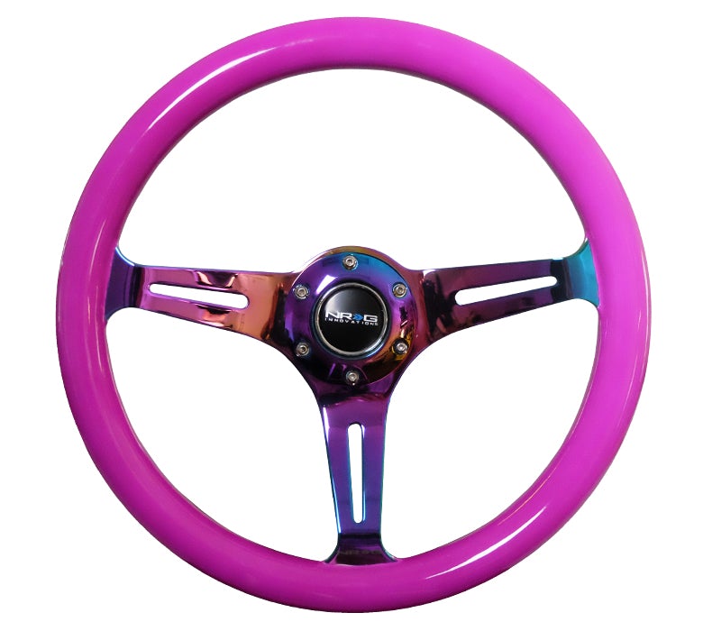 NRG 350Mm 1.5" Deep Dish Wood Grain Steering Wheel