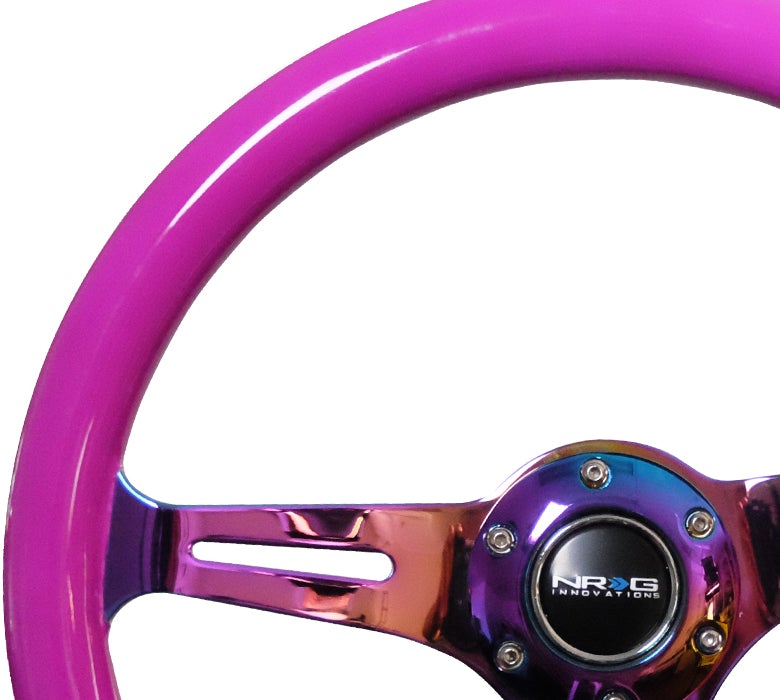 NRG 350Mm 1.5" Deep Dish Wood Grain Steering Wheel