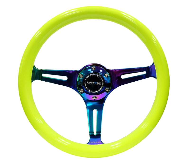 NRG 350Mm 1.5" Deep Dish Wood Grain Steering Wheel