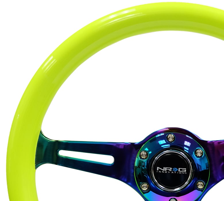 NRG 350Mm 1.5" Deep Dish Wood Grain Steering Wheel
