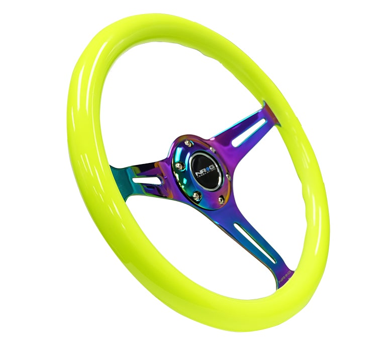NRG 350Mm 1.5" Deep Dish Wood Grain Steering Wheel