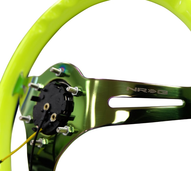 NRG 350Mm 1.5" Deep Dish Wood Grain Steering Wheel