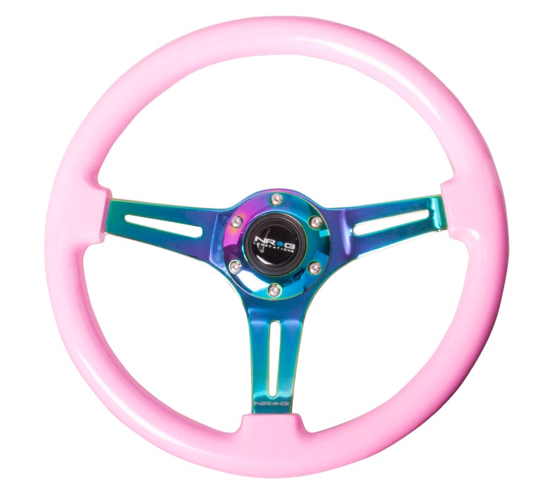 NRG 350Mm 1.5" Deep Dish Wood Grain Steering Wheel