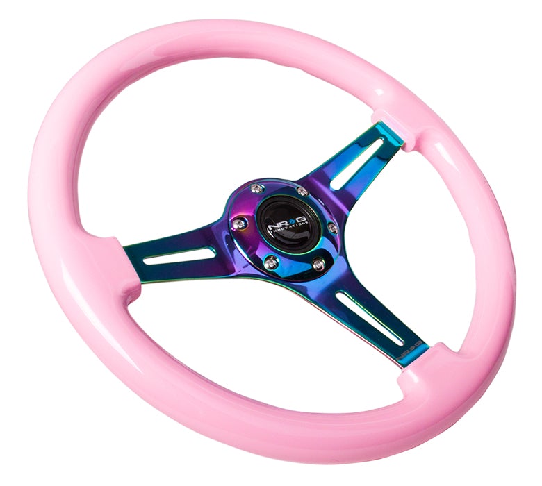 NRG 350Mm 1.5" Deep Dish Wood Grain Steering Wheel
