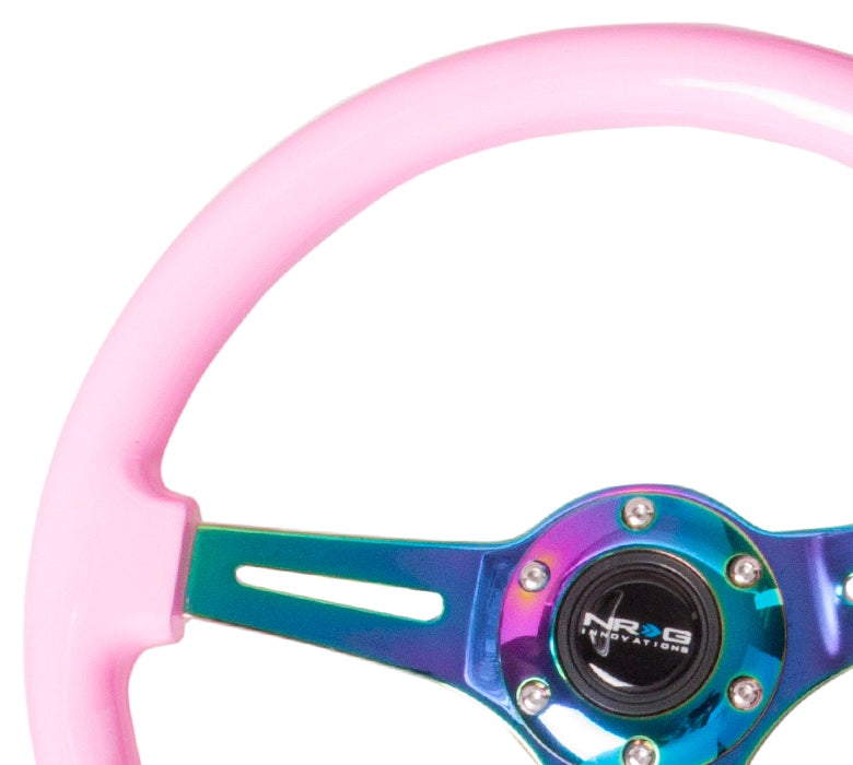 NRG 350Mm 1.5" Deep Dish Wood Grain Steering Wheel