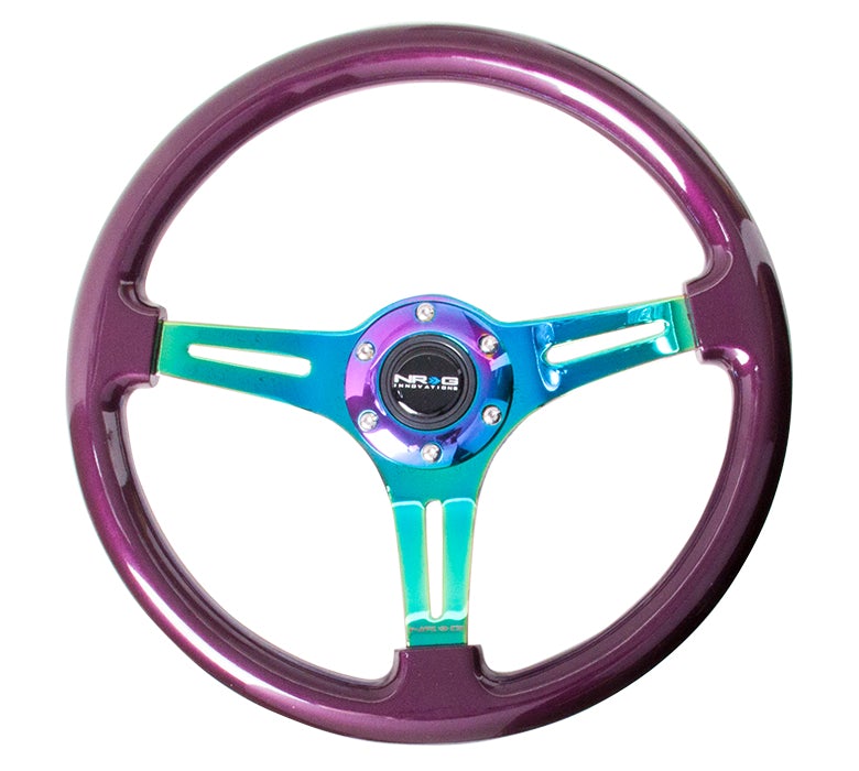 NRG 350Mm 1.5" Deep Dish Wood Grain Steering Wheel