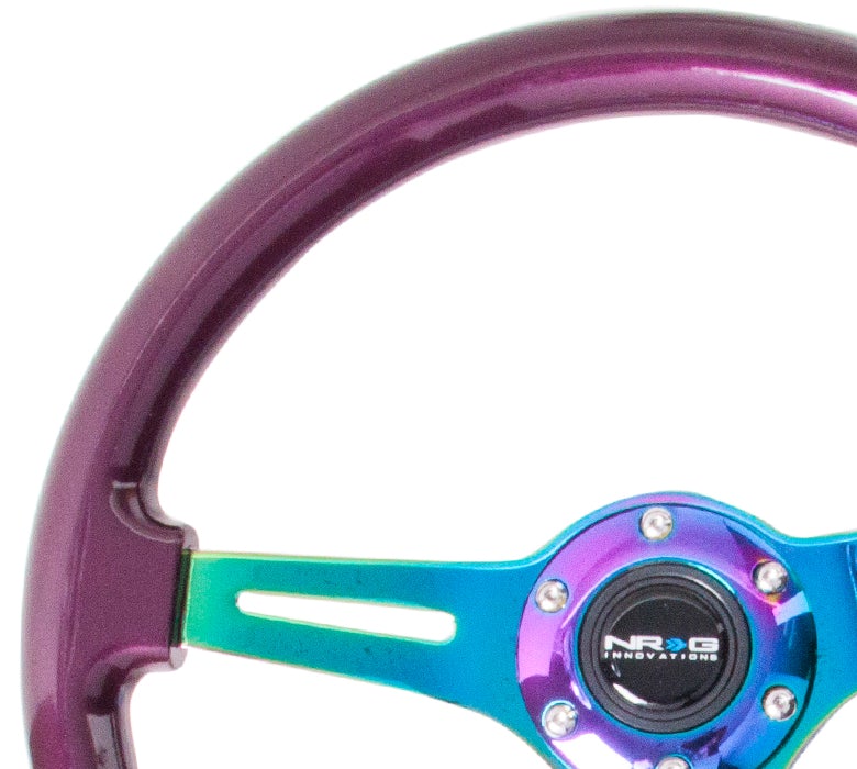 NRG 350Mm 1.5" Deep Dish Wood Grain Steering Wheel