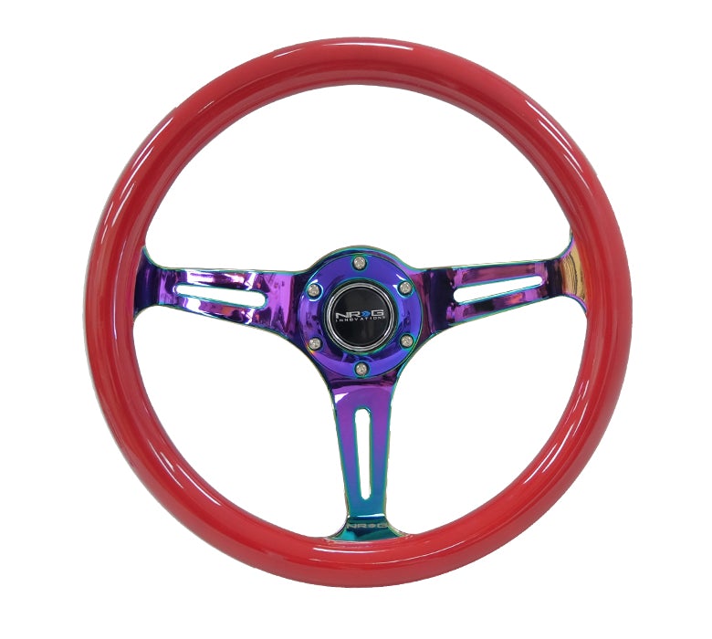 NRG 350Mm 1.5" Deep Dish Wood Grain Steering Wheel
