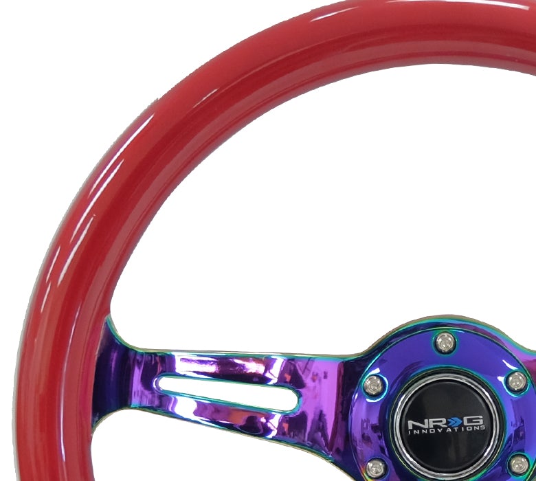 NRG 350Mm 1.5" Deep Dish Wood Grain Steering Wheel