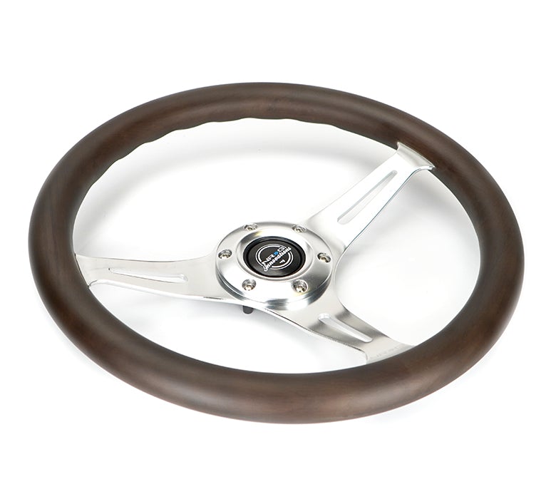 NRG 350Mm 1.5" Deep Dish Wood Grain Steering Wheel