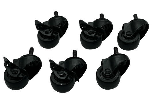 Trak Racer Caster Wheels, Brake & Mounting Brackets for TR8/RS6