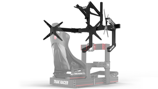 Trak Racer Cockpit-Mounted Quad Monitor Stand - up to 45" Displays