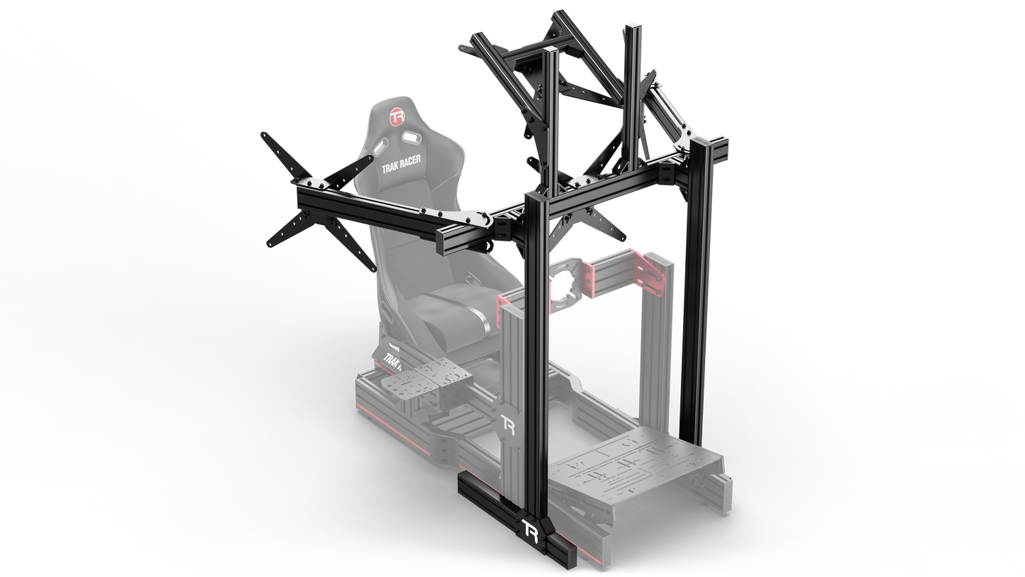 Trak Racer Freestanding Quad Monitor Stand - up to 45" Displays