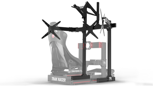 Trak Racer Freestanding Quad Monitor Stand - up to 45" Displays