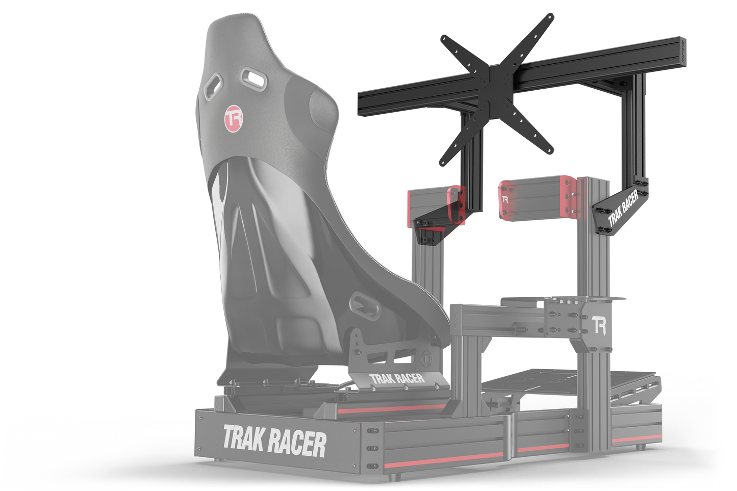 Trak Racer Cockpit-Mounted Single Monitor Stand - up to 80" Display