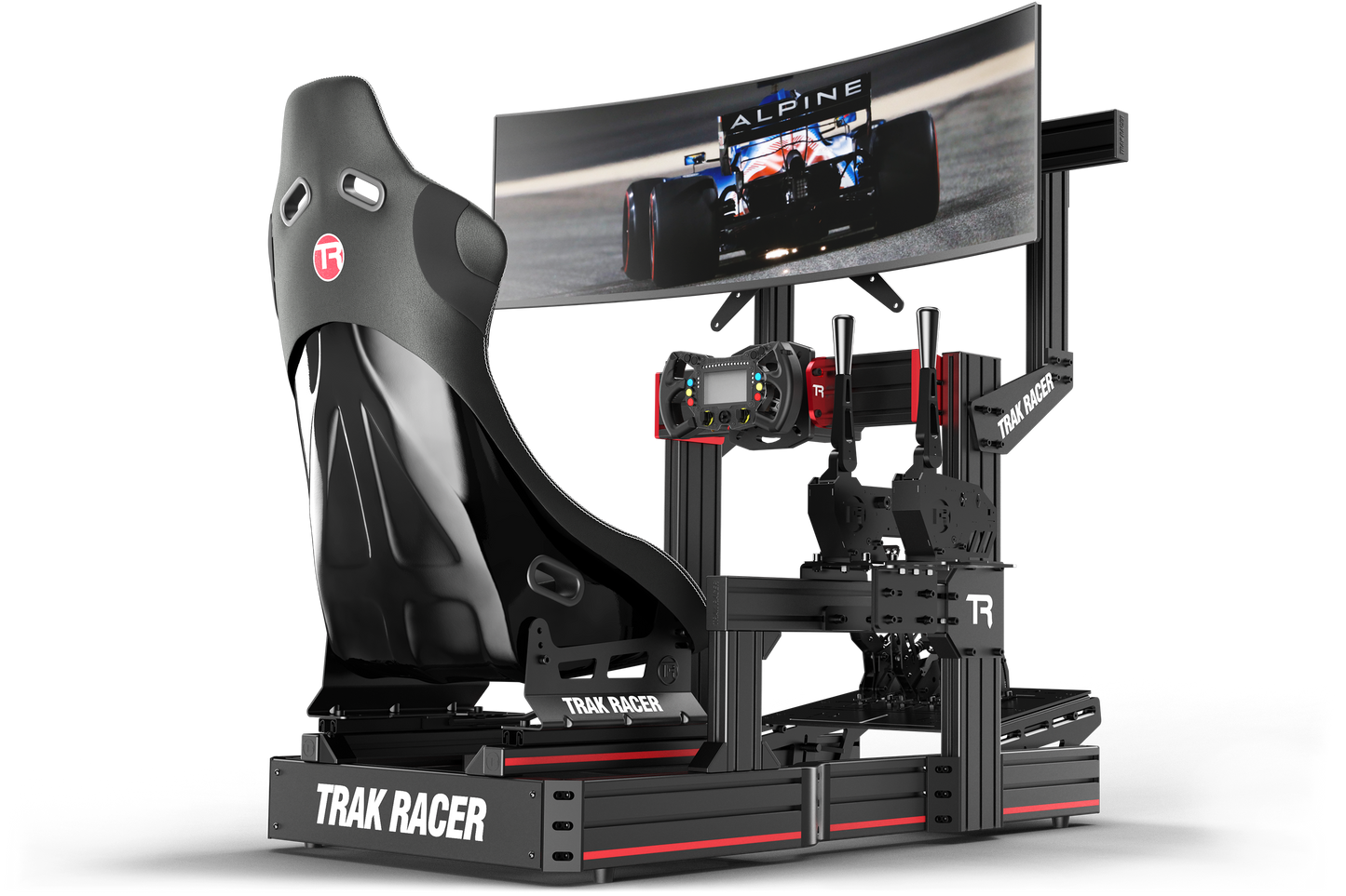 Trak Racer Cockpit-Mounted Single Monitor Stand - up to 80" Display